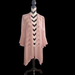 Oleg Cassini Blush Sheer Women's Robe